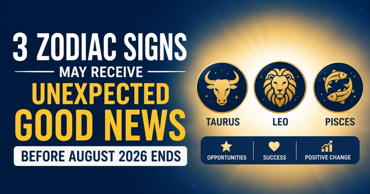 3 Zodiac Signs May Receive Unexpected Good News Before August 2026 Ends